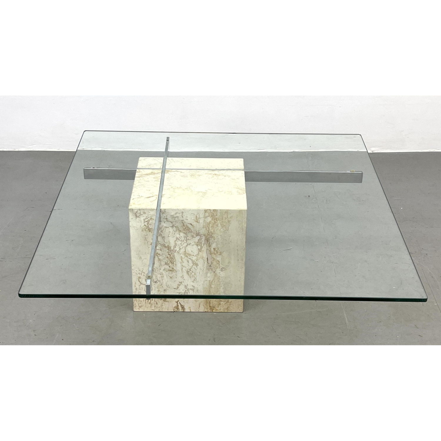 ARTEDI Travertine Marble, Glass and