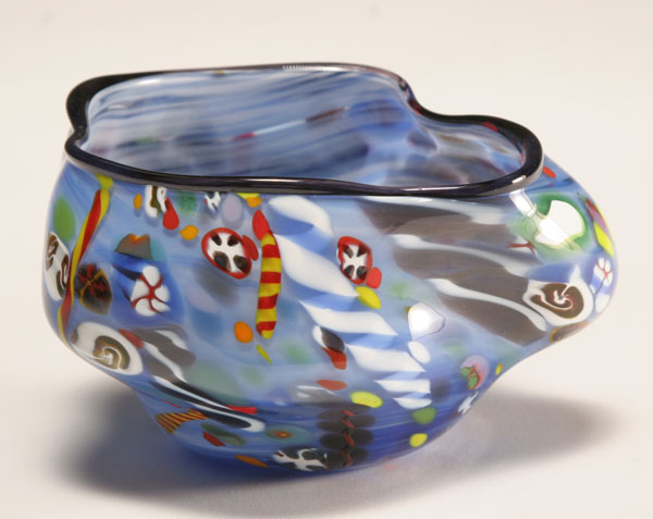 Arthur Allison blue studio glass