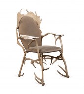 ARTHUR COURT ANTLER ARM CHAIR,