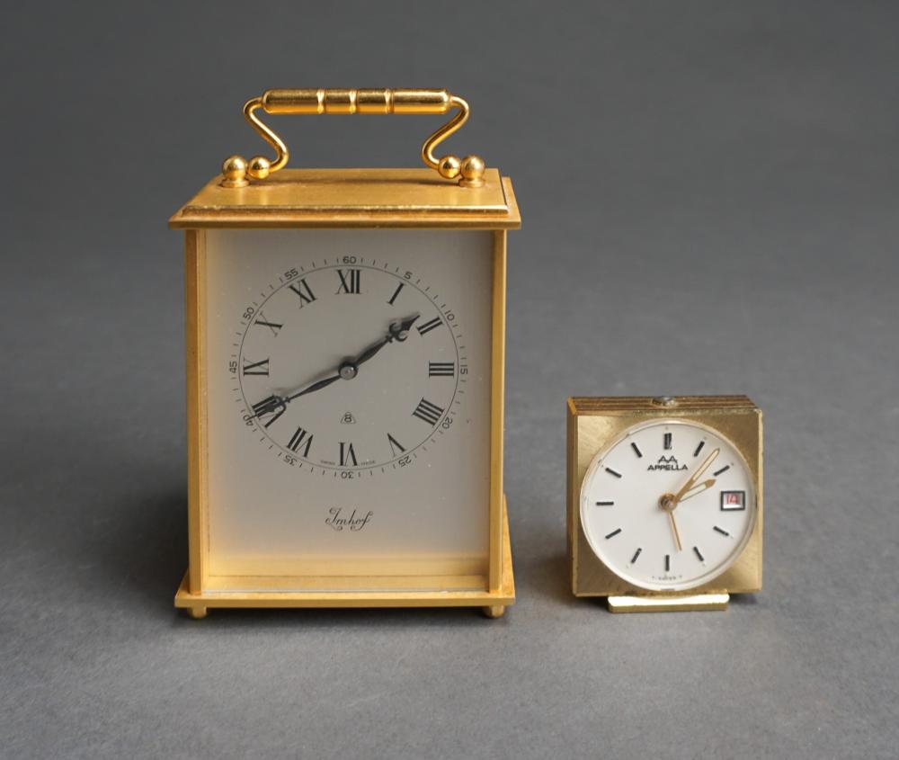 ARTHUR IMHOF BRASS CARRIAGE CLOCK