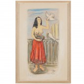 ARTHUR KAUFMANN, PASTEL DRAWIN