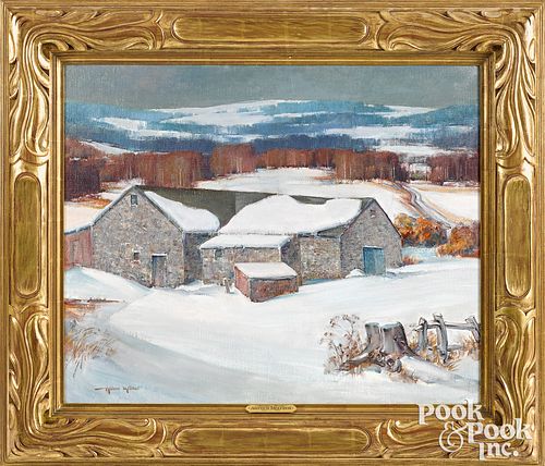 ARTHUR MELTZER OIL ON CANVAS WINTER