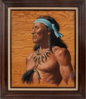 ARTHUR SARNOFF "APACHE" OIL ON