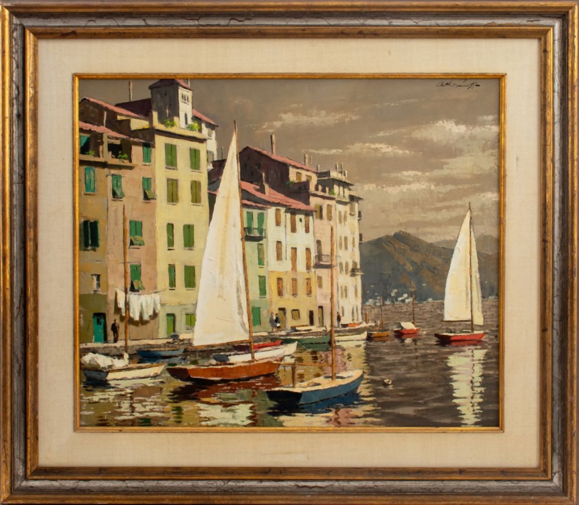 ARTHUR SARNOFF "PORTOFINO" OIL ON