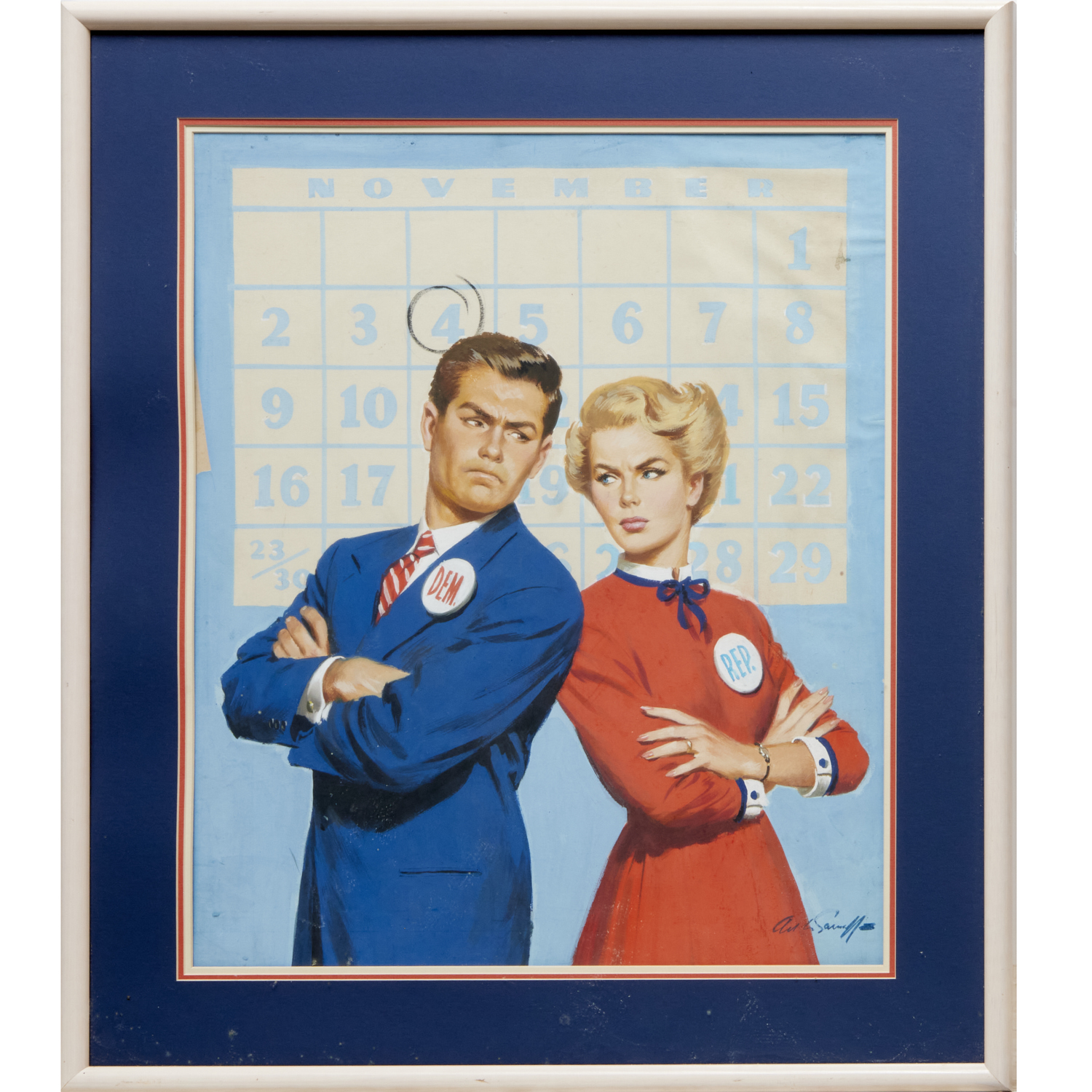 ARTHUR SARNOFF, TEMPERA ON PAPER