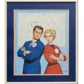 ARTHUR SARNOFF, TEMPERA ON PAP