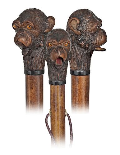 ARTICULATED MONKEY HEAD CANECa.