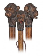 ARTICULATED MONKEY HEAD CANECa