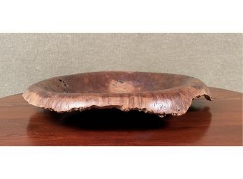 Artisan turned Red Morrel burl bowl