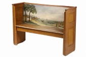 ARTIST PAINTED CHURCH PEW - 18