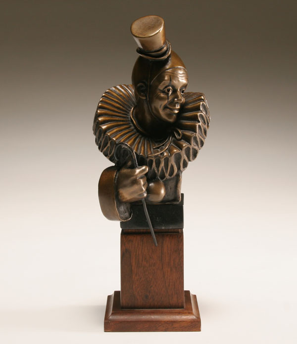 Artist signed bronze sculpture of a
