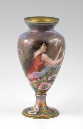 ARTIST SIGNED FRENCH ENAMEL VA