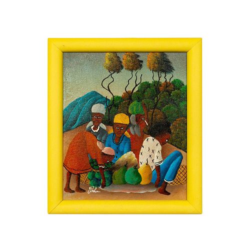 ARTIST SIGNED HAITIAN OIL ON