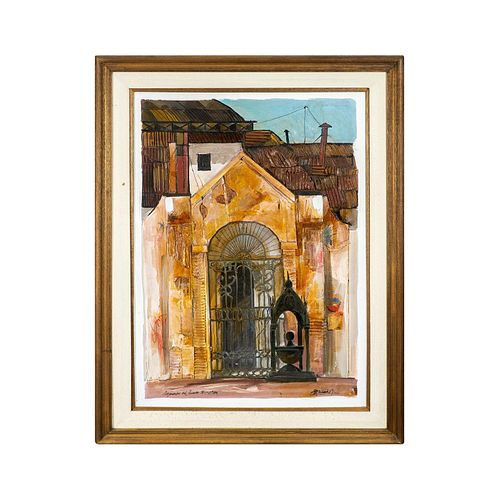 ARTIST SIGNED MIXED MEDIA PAINTING,