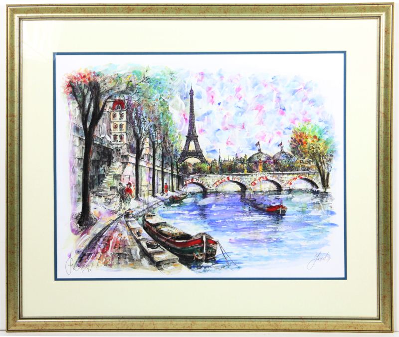 Artist Signed Paris Printlithograph