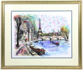 Artist Signed Paris Printlitho