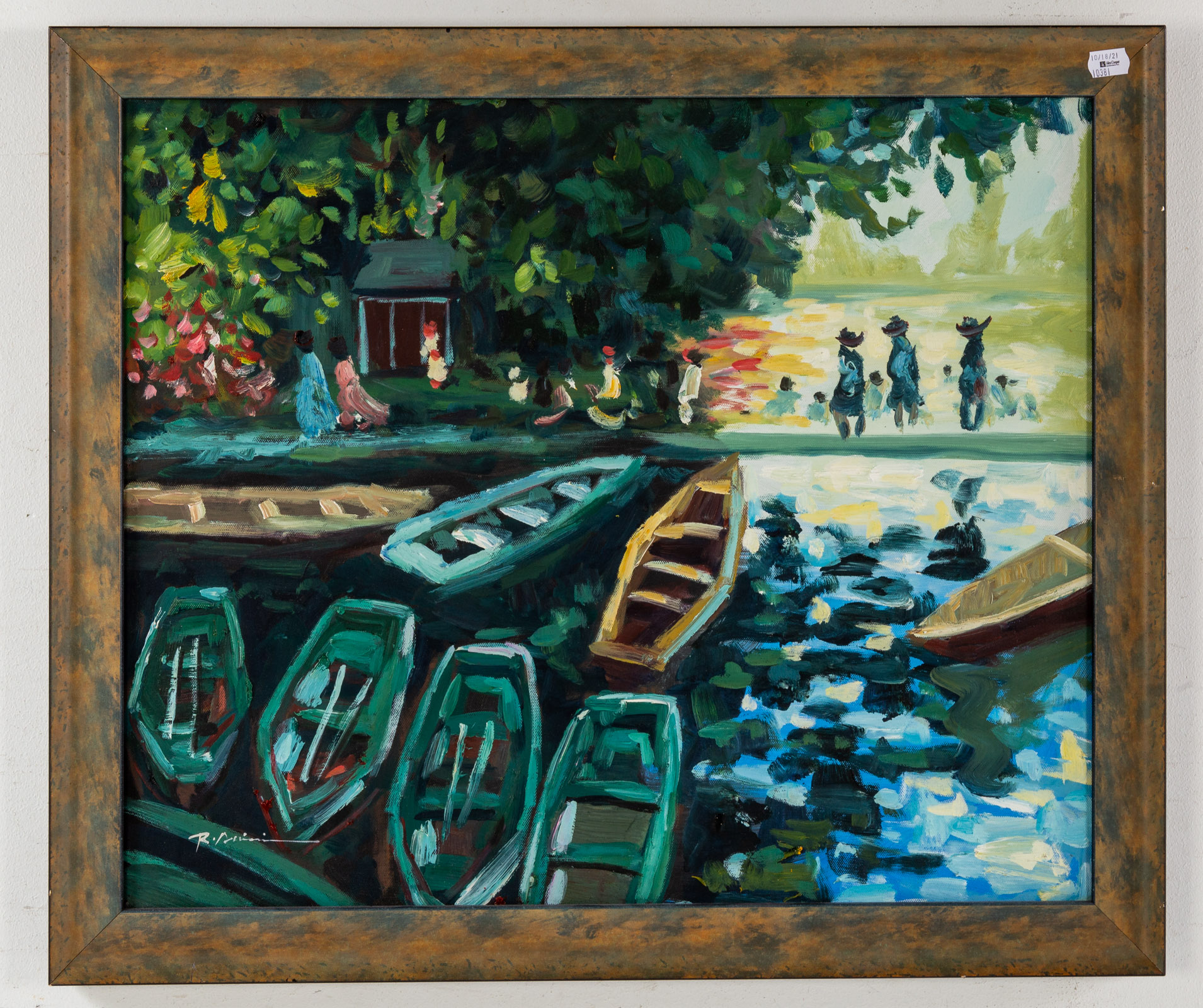ARTIST UNKNOWN, 20TH C. LAKESIDE