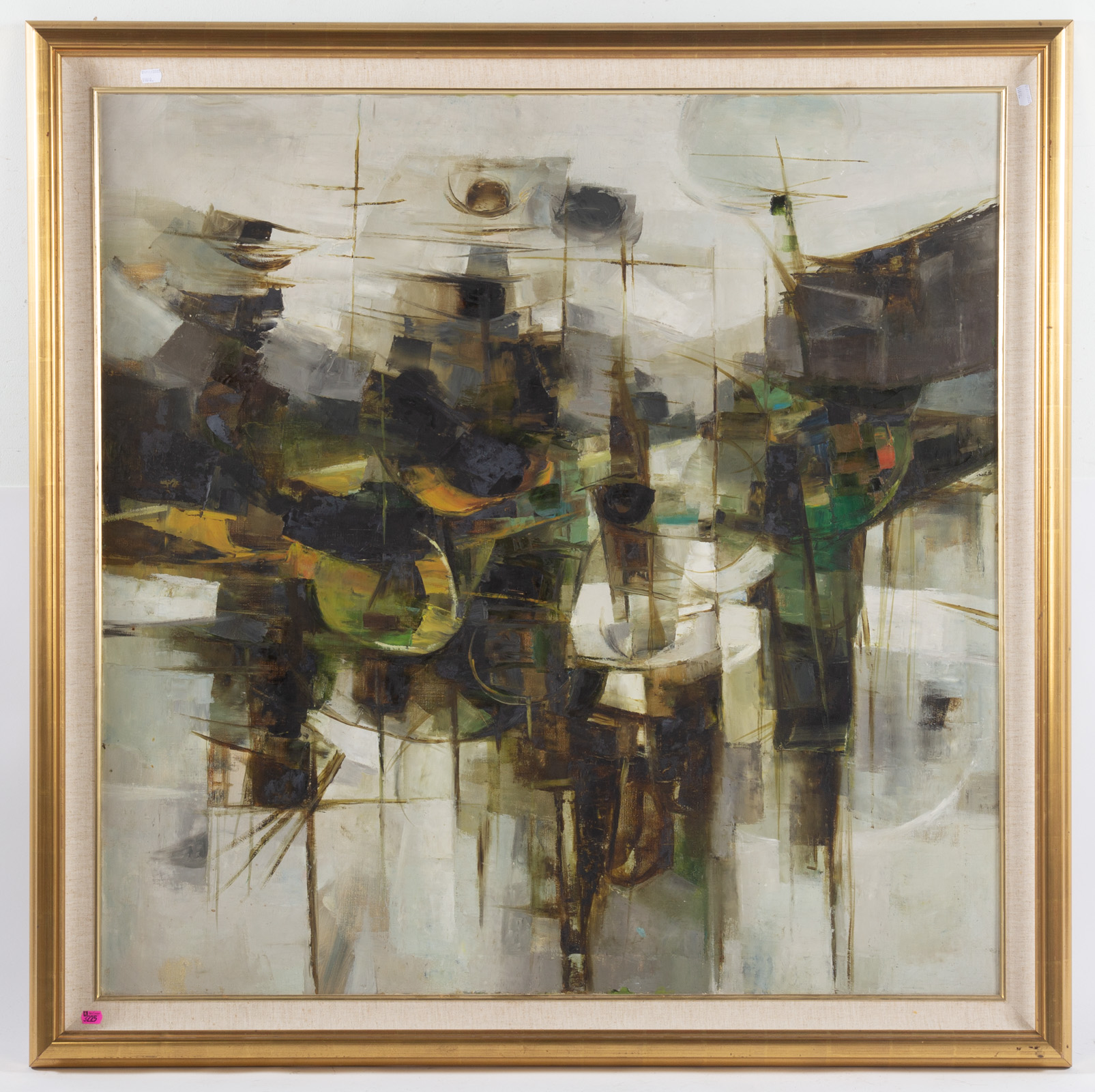 ARTIST UNKNOWN. ABSTRACT, OIL Oil