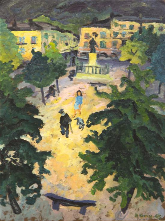 Artist Unknown Evening Stroll oil