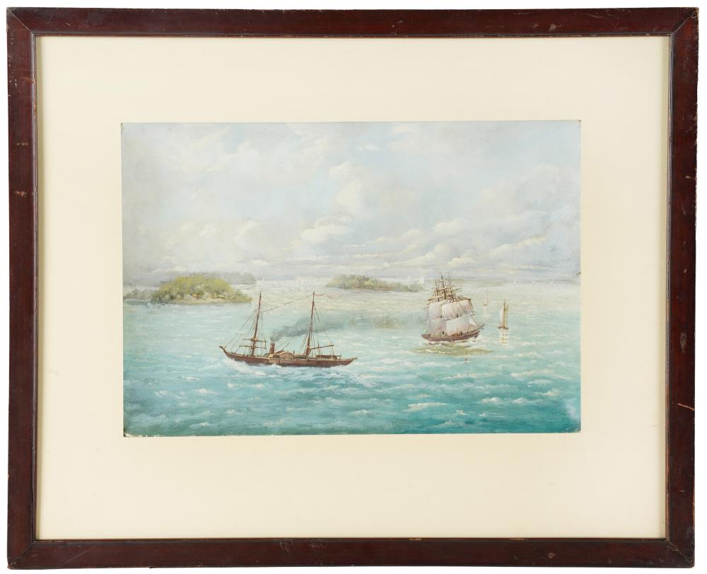 ARTIST UNKNOWN: 'FIRST STEAMBOAT ON