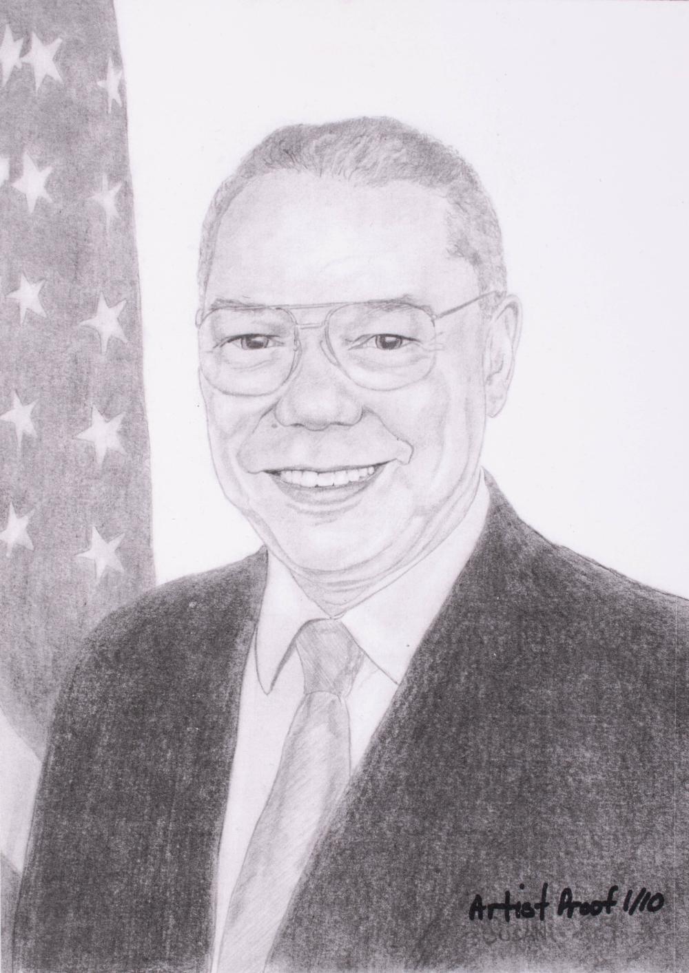 ARTIST'S PROOF OF GEN. COLIN POWELL