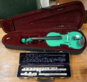 ARTLEY FLUTE AND A GREEN VIOLI