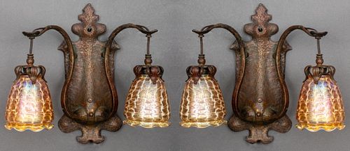 ARTS &AMP; CRAFTS BRONZE SCONCES