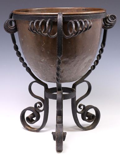 ARTS &AMP; CRAFTS COPPER PLANTER ON