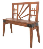 ARTS &AMP; CRAFTS OAK BENCH SE