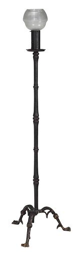 ARTS AND CRAFTS BLACK PAINTED BRASS