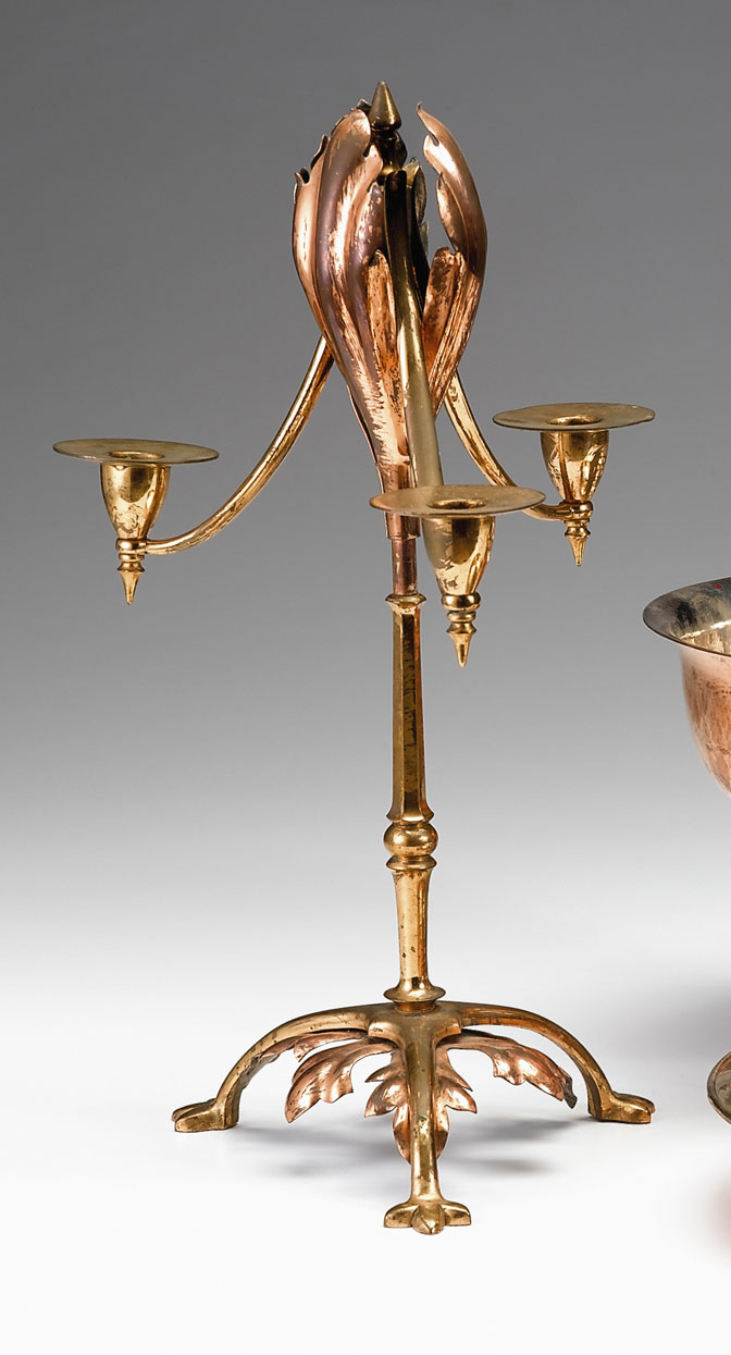 Arts and Crafts brass and copper