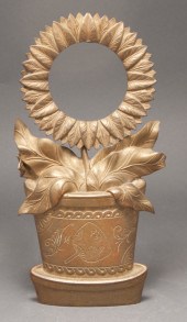 Arts and Crafts brass potted s
