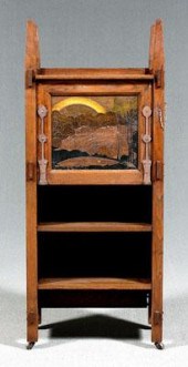 Arts and Crafts cabinet, oak t