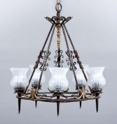Arts and Crafts chandelier, tw