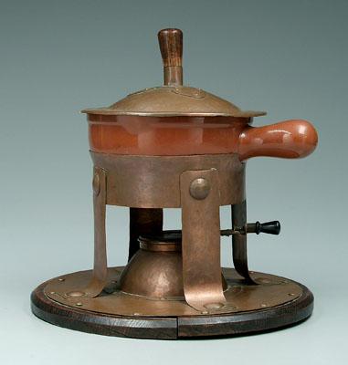 Arts and Crafts copper chafing