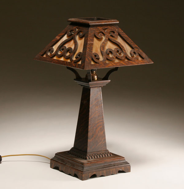 Arts and Crafts dark stained oak