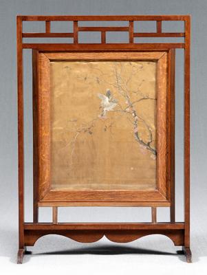Arts and Crafts firescreen, oak