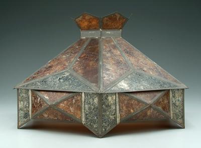 Arts and Crafts mica lampshade,