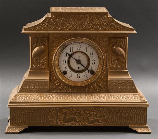 Arts and Crafts molded gilt sheet
