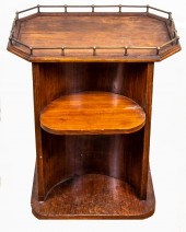 ARTS AND CRAFTS OAK AND BRASS