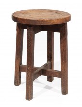 ARTS AND CRAFTS OAK CIGAR TABL