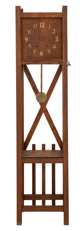 ARTS AND CRAFTS OAK TALL CASE