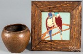 ARTS AND CRAFTS POTTERY PARROT