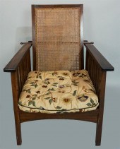 ARTS AND CRAFTS STYLE CANED PL