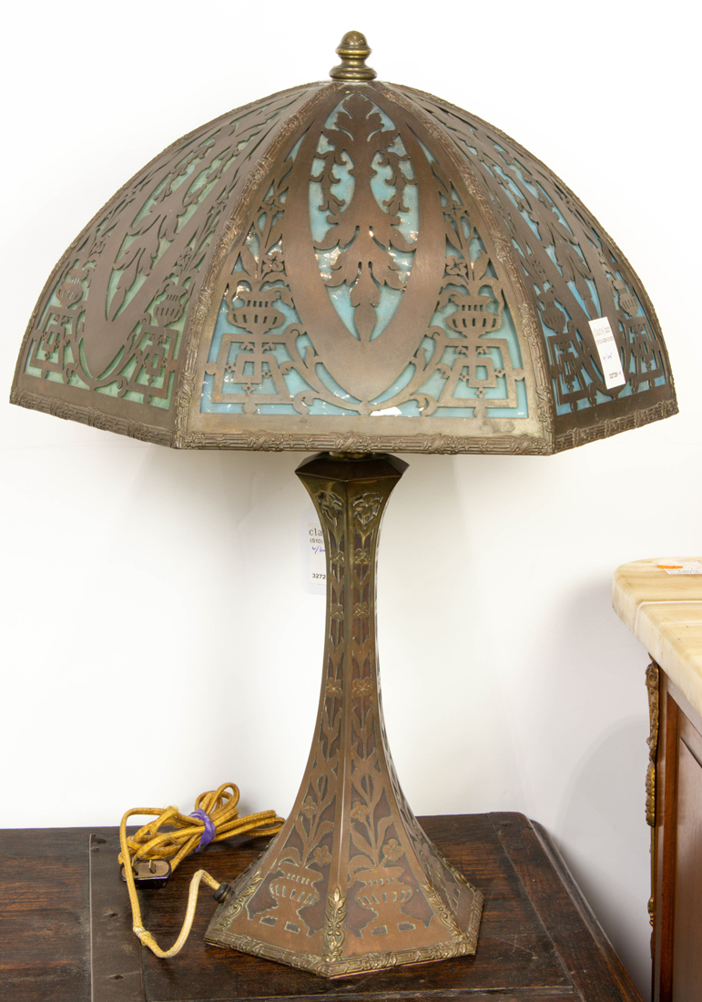 ARTS AND CRAFTS STYLE METAL OVERLAY