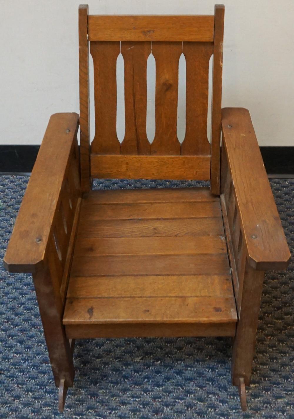 ARTS AND CRAFTS STYLE OAK FOLDING