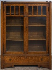 ARTS AND CRAFTS STYLE OAK DOUB