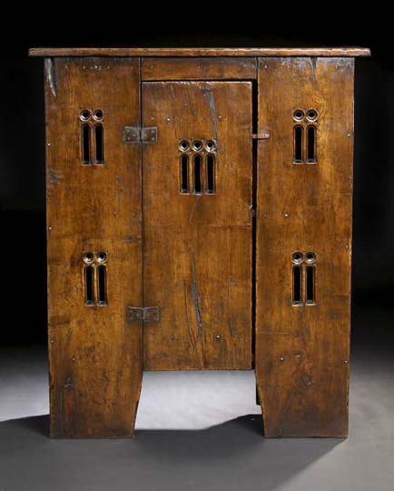 Arts and Crafts-Style Oak Cabinet,