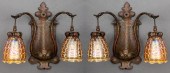 ARTS & CRAFTS BRONZE SCONCES W