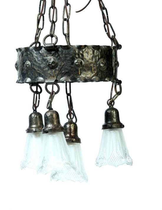 ARTS & CRAFTS CHANDELIER.  American